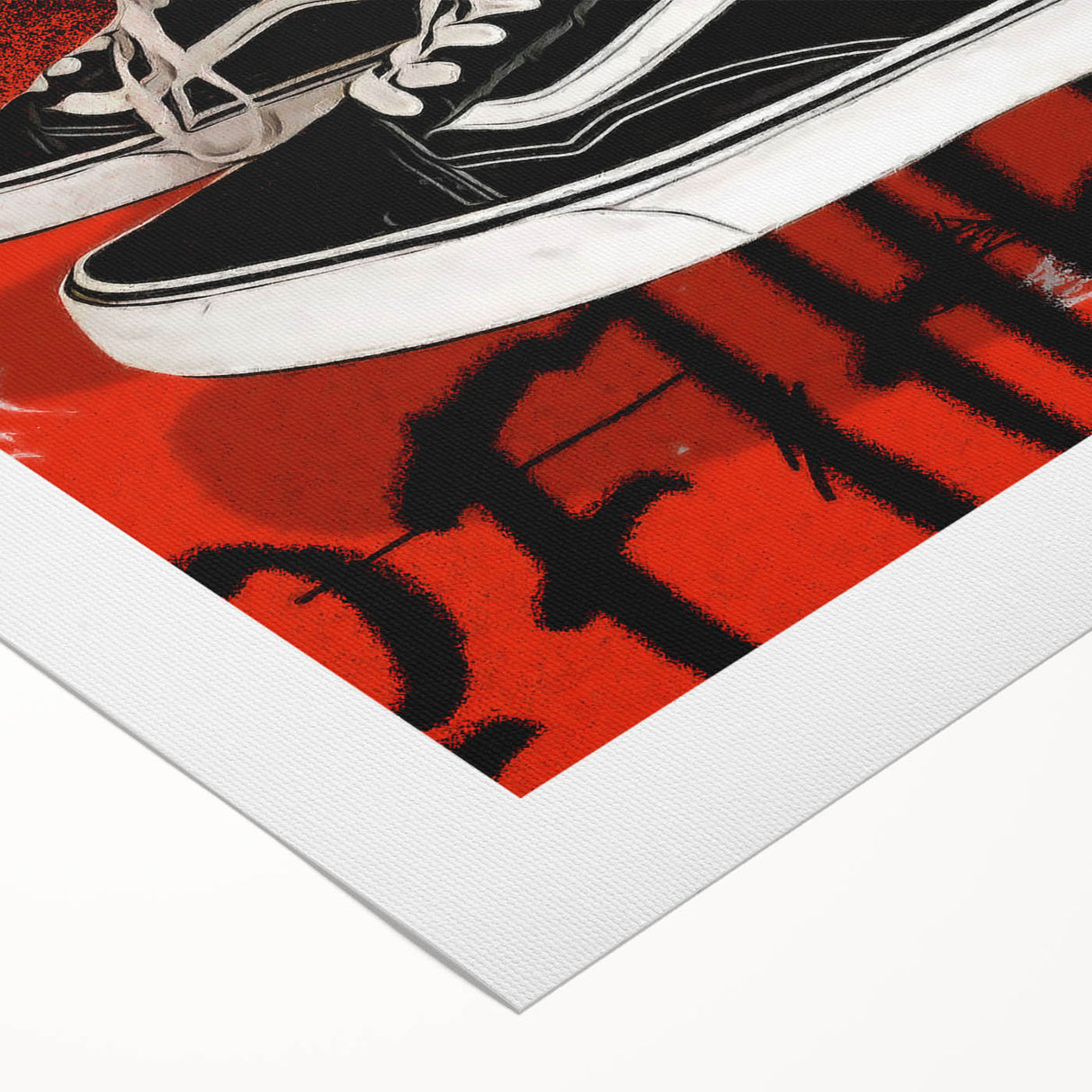Vans Pop Art Wall Art - Bold Flame Sneakers Canvas Print