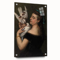 Elegant Realism Portrait | Woman with Pigeons by Gustave Courbet Print
