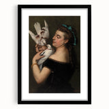 Elegant Realism Portrait | Woman with Pigeons by Gustave Courbet Print