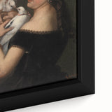 Elegant Realism Portrait | Woman with Pigeons by Gustave Courbet Print