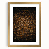 Extra large abstract art print featuring textured autumn hues on a framed canvas, ideal for living room decor.