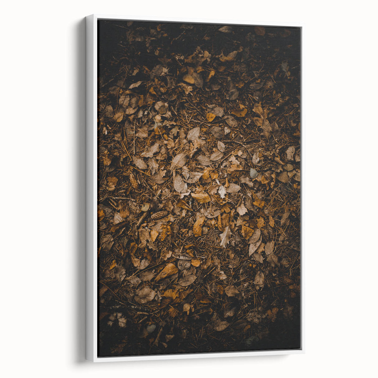 Vintage poster art of a fall scene on framed canvas, featuring a colorful palette, ideal for living room decor.