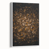 Vintage poster art of a fall scene on framed canvas, featuring a colorful palette, ideal for living room decor.