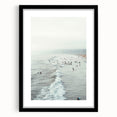 Extra large abstract art print featuring textured, colorful swirls in vibrant summer hues on a black framed canvas.