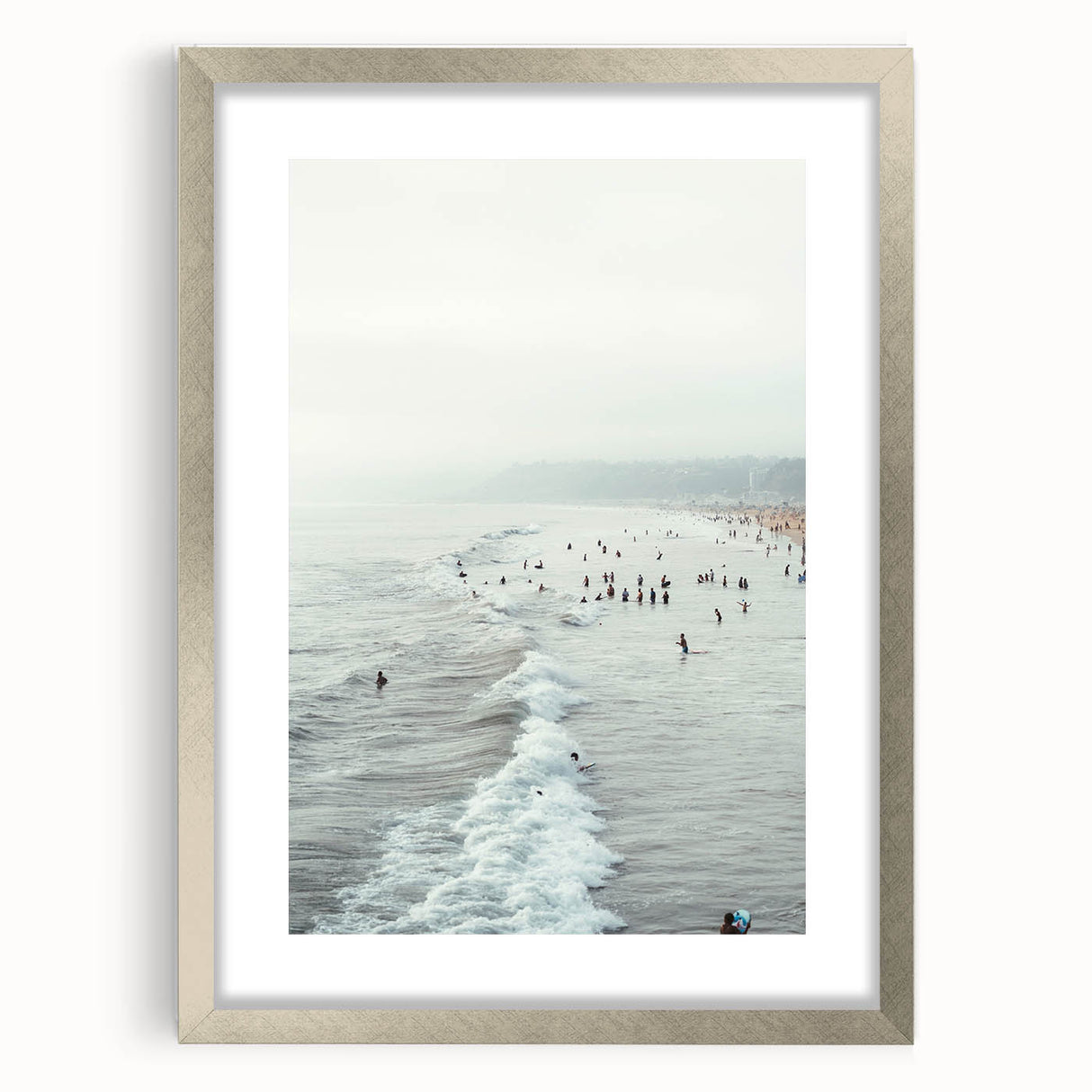 Textured abstract art print in vibrant orange and yellow tones, framed in silver, ideal for bedroom wall decor.