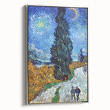 Impressionism Wall Art - Road with Cypress and Star by Vincent van Gogh