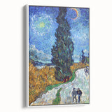 Impressionism Wall Art - Road with Cypress and Star by Vincent van Gogh