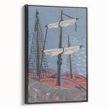 Modern Wall Art: Fishing Boats – Nautical Abstract by Mikuláš Galanda