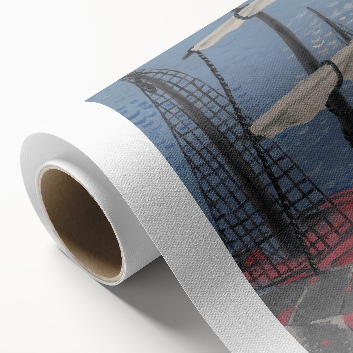 Modern Wall Art: Fishing Boats – Nautical Abstract by Mikuláš Galanda