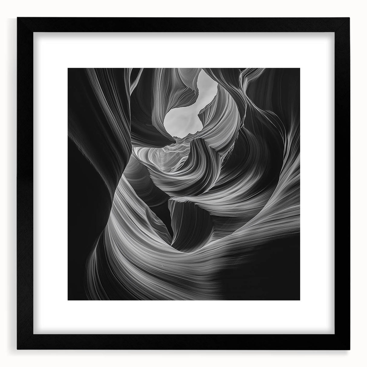 Monochrome Flow – Modern Black and White Dynamic Wall Art