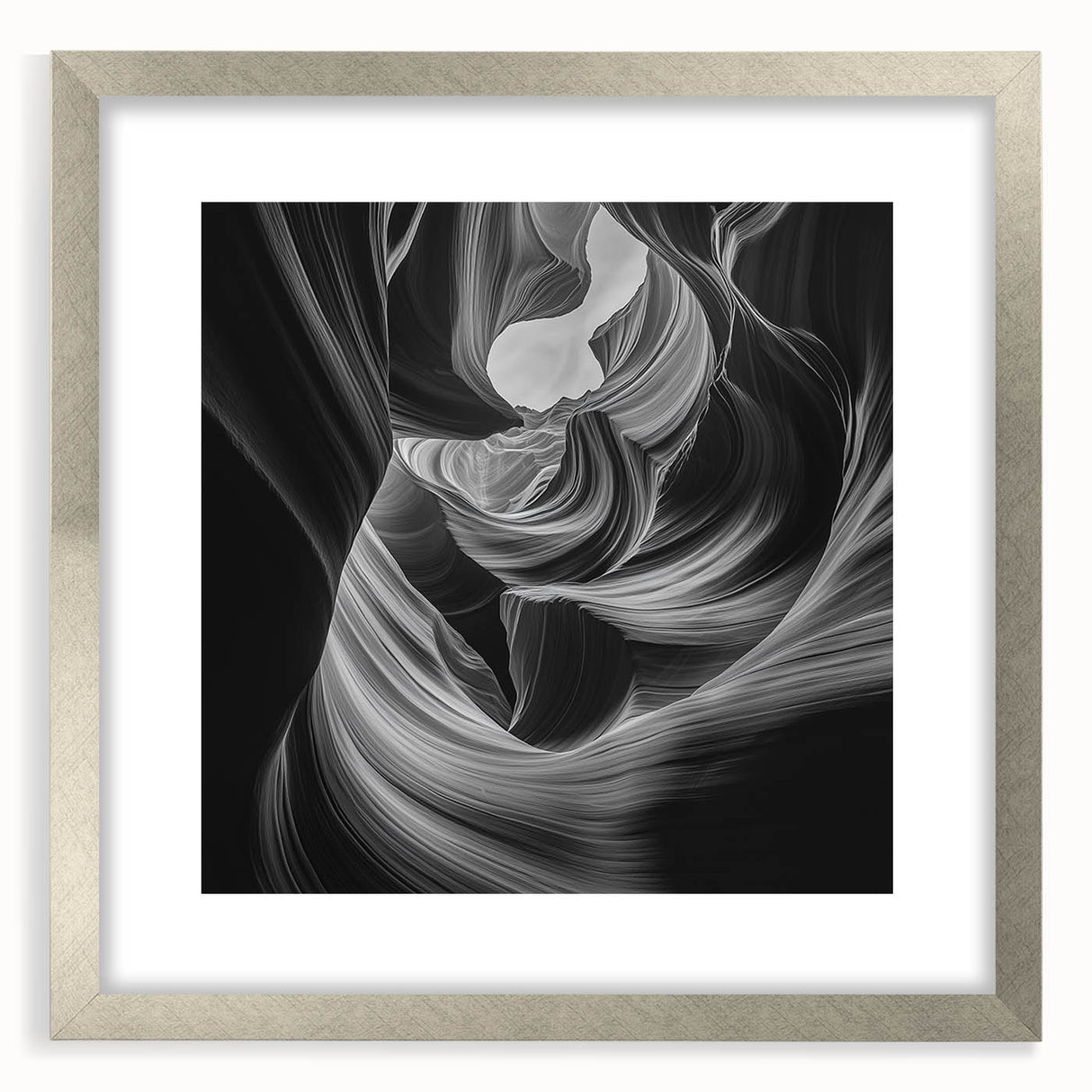 Monochrome Flow – Modern Black and White Dynamic Wall Art