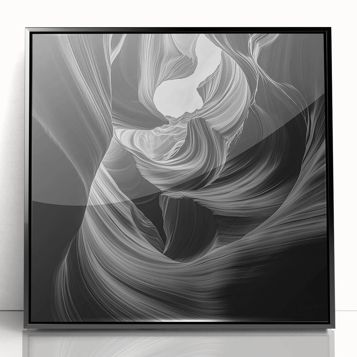 Monochrome Flow – Modern Black and White Dynamic Wall Art
