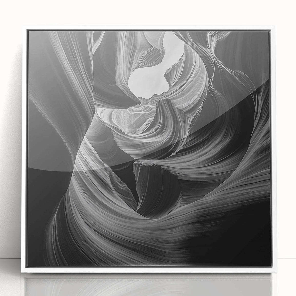 Monochrome Flow – Modern Black and White Dynamic Wall Art