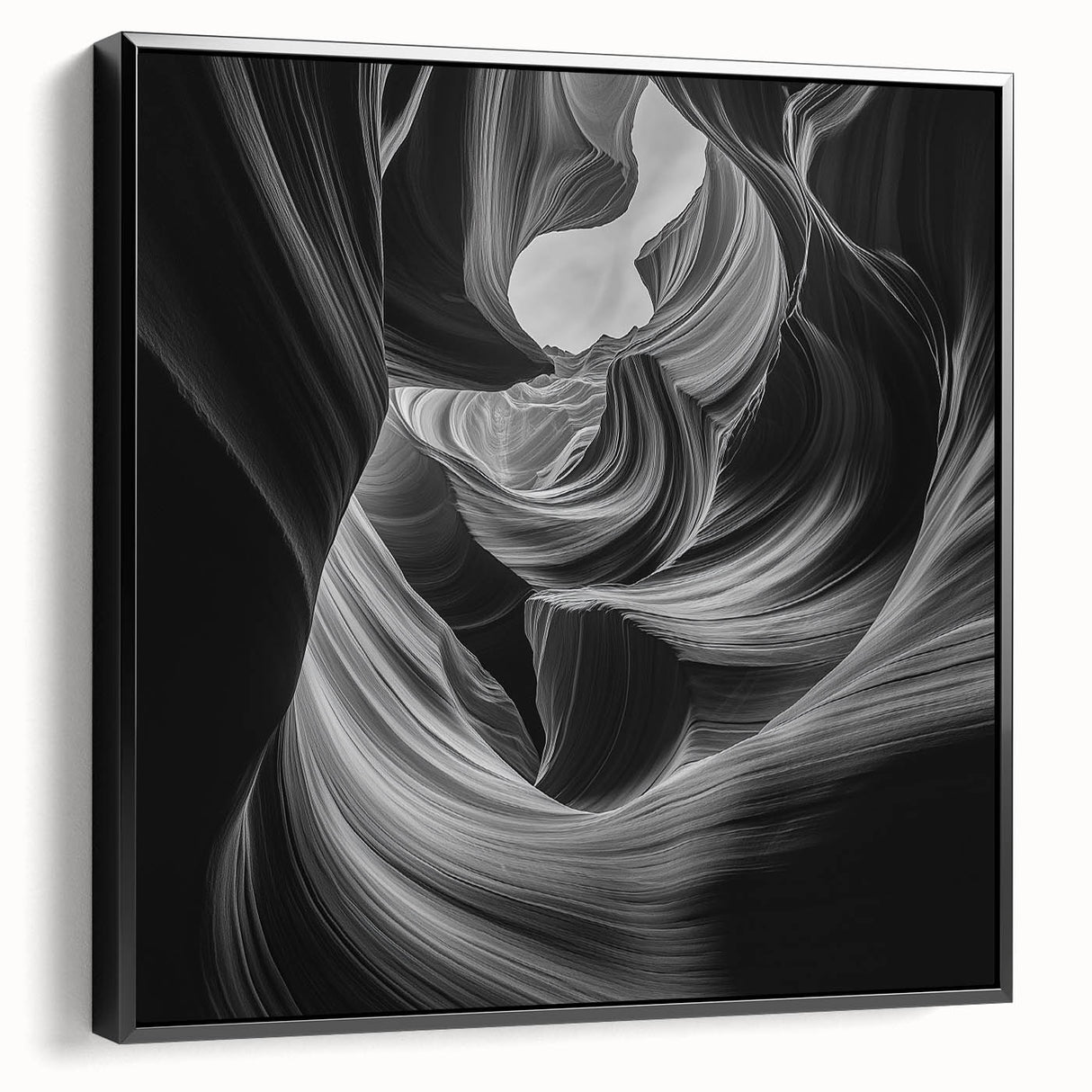 Monochrome Flow – Modern Black and White Dynamic Wall Art
