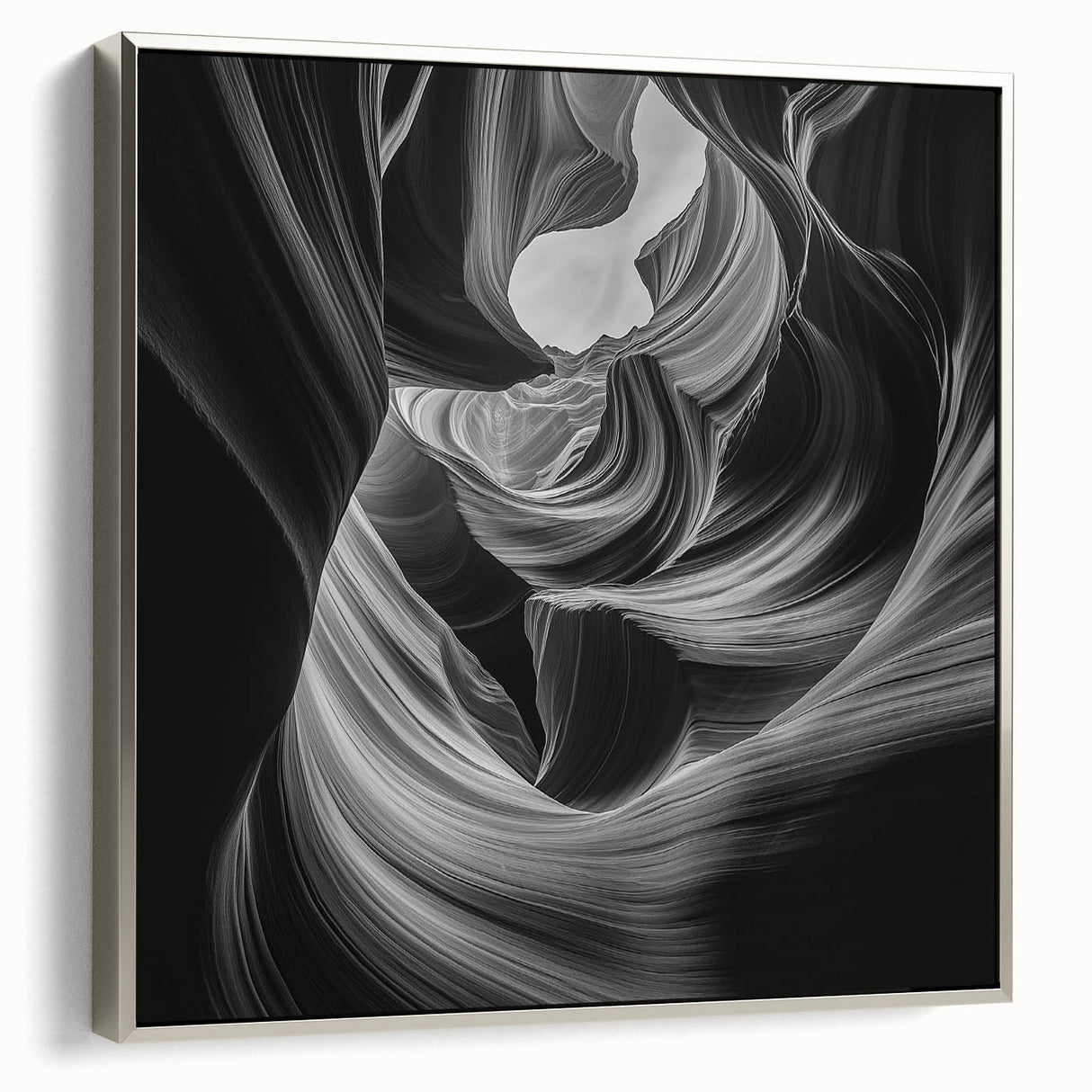Monochrome Flow – Modern Black and White Dynamic Wall Art