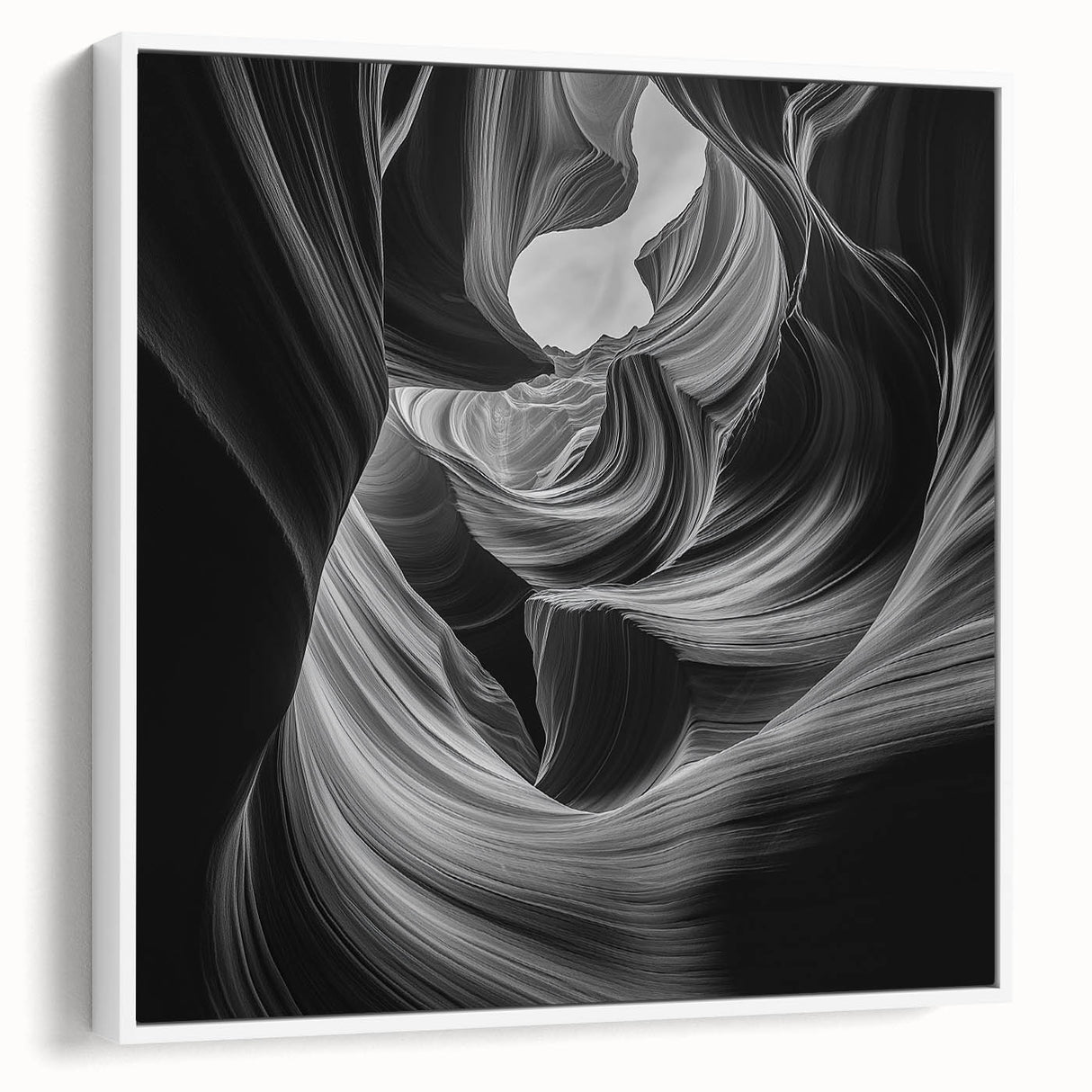 Monochrome Flow – Modern Black and White Dynamic Wall Art