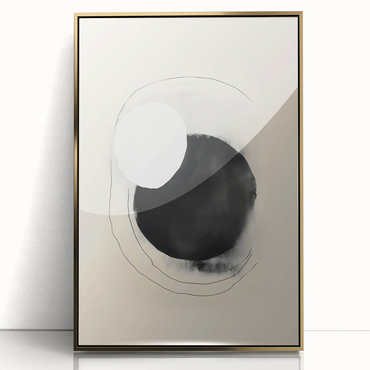 Framed Dining Room Prints – Minimalist Black & Beige Art