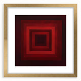 Abstract geometric frame with a gold mat showcasing a contemporary design, set against a clean white background, ideal for modern home decor and art enthusiasts.