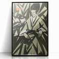 Monochrome Art Deco Wall Art – Elegant Black & Gray Geometric Design