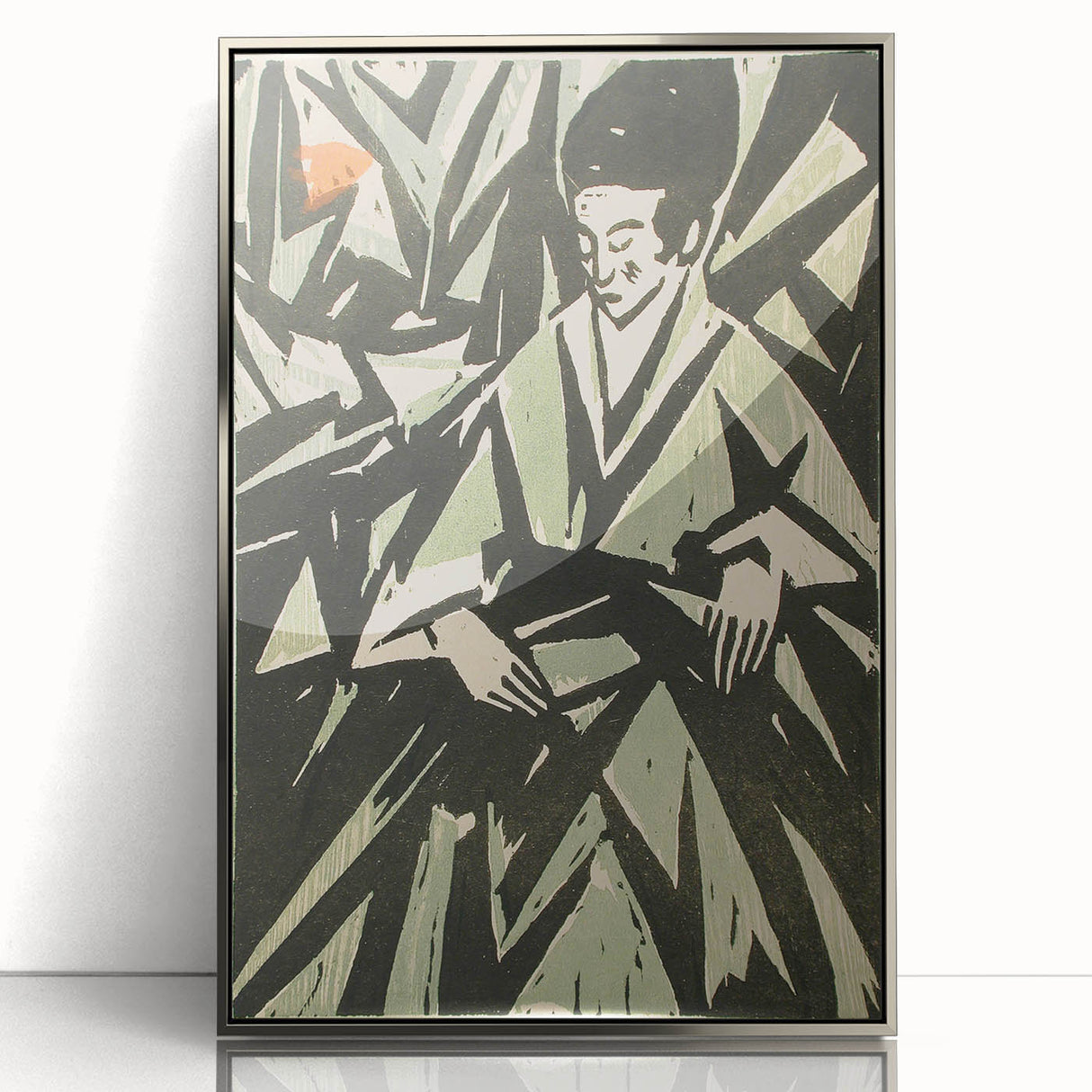 Monochrome Art Deco Wall Art – Elegant Black & Gray Geometric Design