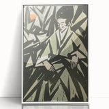 Monochrome Art Deco Wall Art – Elegant Black & Gray Geometric Design