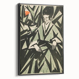 Monochrome Art Deco Wall Art – Elegant Black & Gray Geometric Design