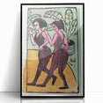 Expressionist Art: English Step Dancers Modern Canvas Print
