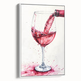 Vintage poster art of colorful cocktails on a black background, framed canvas, ideal for living room decor.