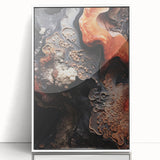 Art deco poster featuring natural elements in muted colors on white acrylic, ideal for nursery wall decor.