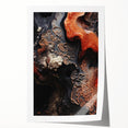 Extra large rolled print of close-up floral elements in natural tones, ideal for dining room or bathroom wall art.