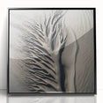 Large abstract wall art featuring swirling blue and gray tones on a framed acrylic, ideal for modern art wall decor.