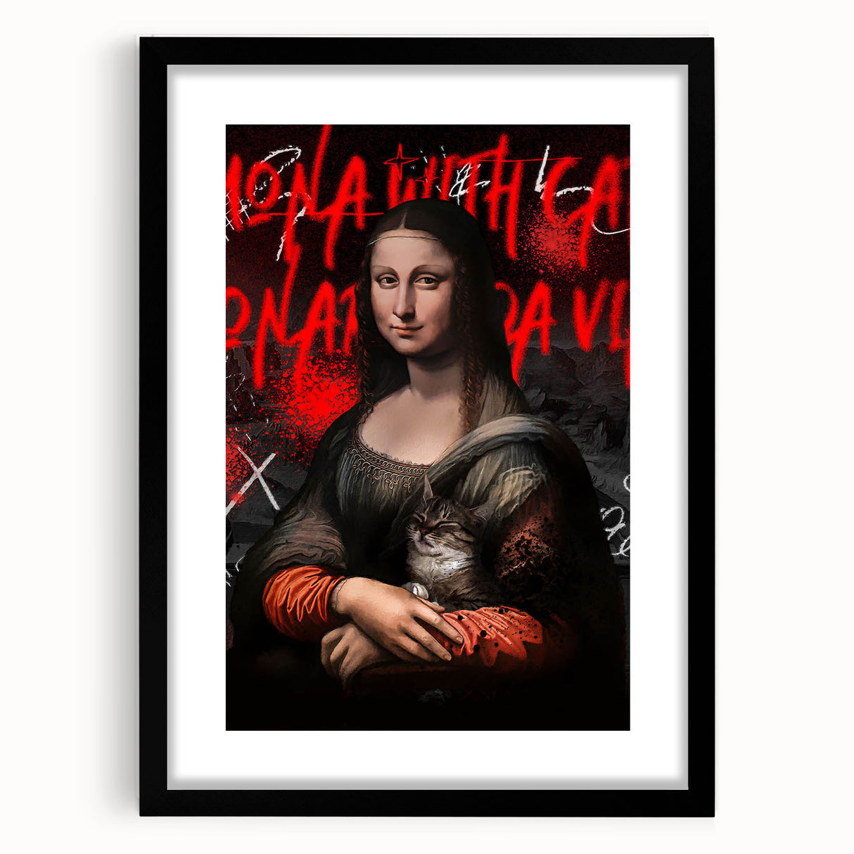 Mona Lisa Pop Art Canvas - Bold Modern Stretched Canvas Print