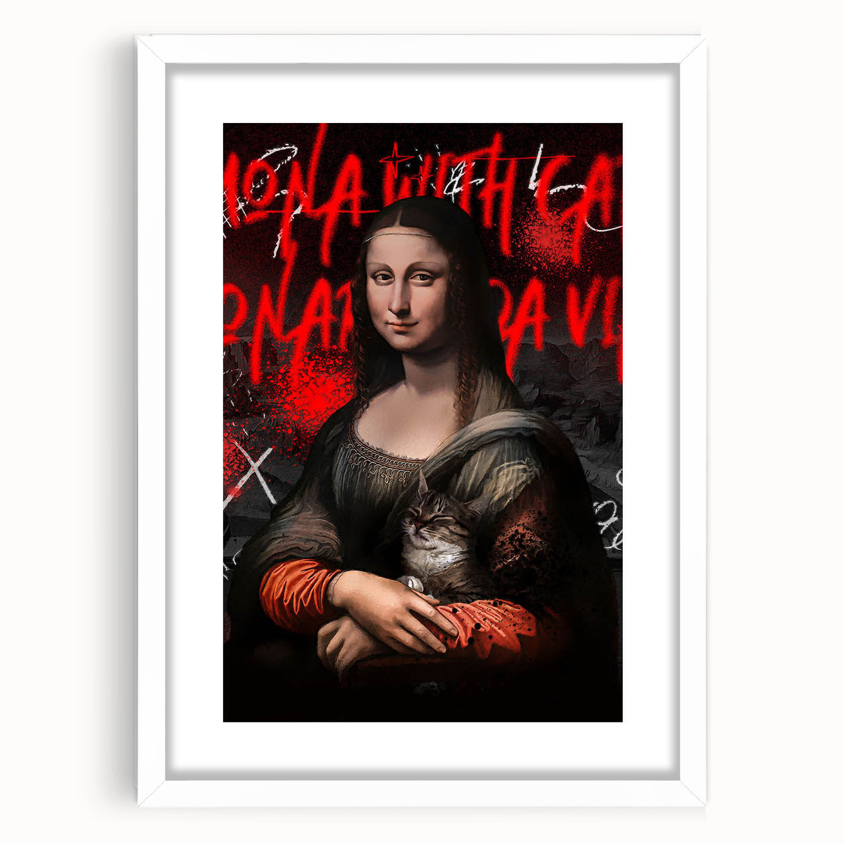 Mona Lisa Pop Art Canvas - Bold Modern Stretched Canvas Print