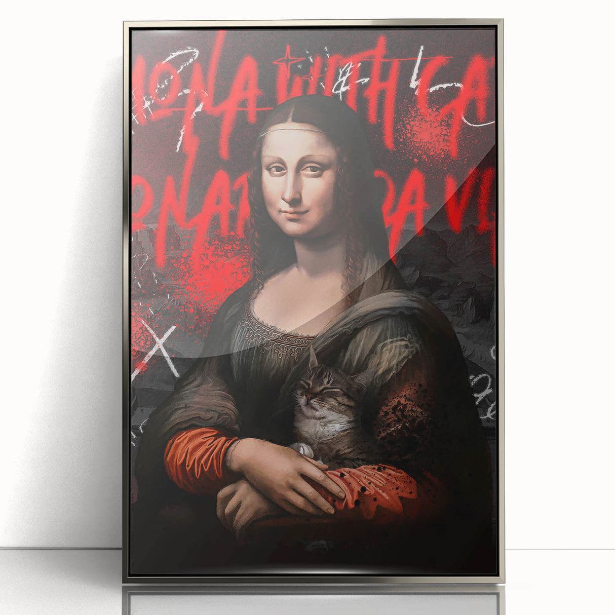 Mona Lisa Pop Art Canvas - Bold Modern Stretched Canvas Print