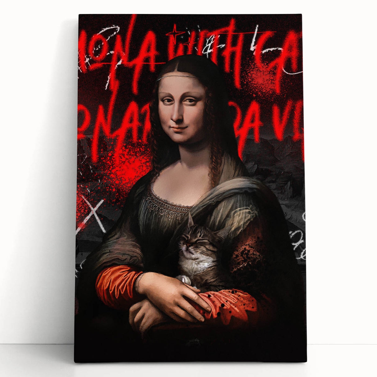 Mona Lisa Pop Art Canvas - Bold Modern Stretched Canvas Print