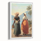 Extra large framed canvas of a vintage poster featuring colorful abstract art on a black background.
