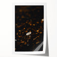 Extra large rolled print depicting vibrant autumn leaves in rich orange and red tones, ideal for art wall dining room.