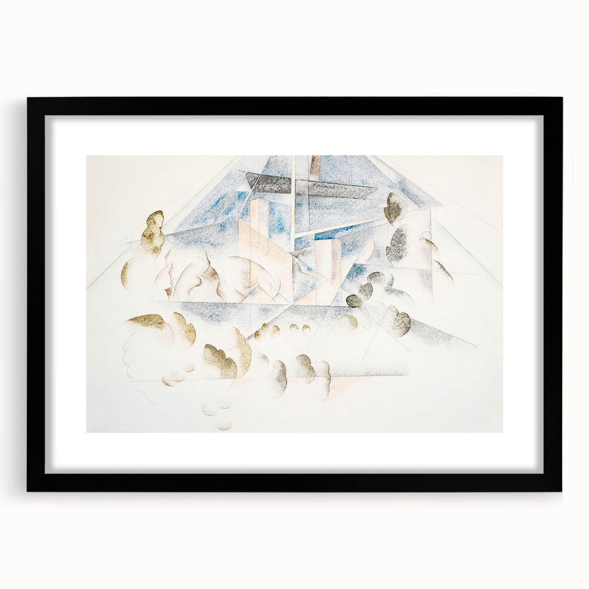 Modern Wall Art – Abstract Geometry of Masts and Foliage