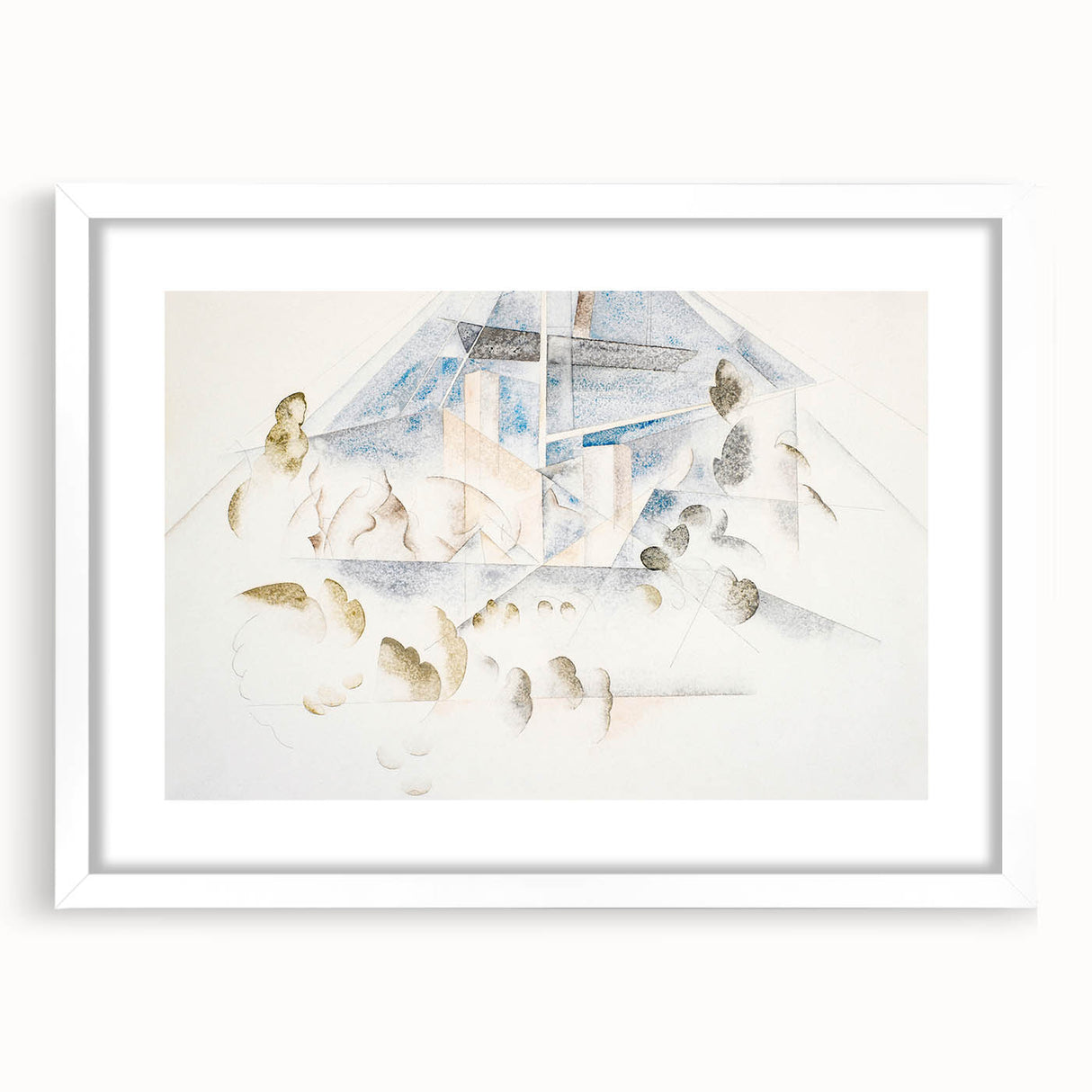 Modern Wall Art – Abstract Geometry of Masts and Foliage