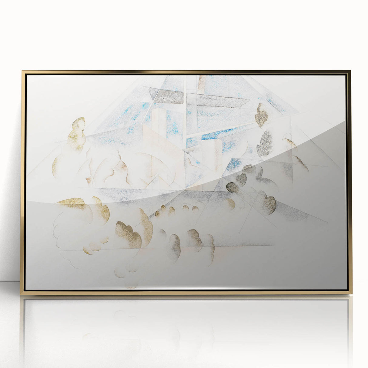 Modern Wall Art – Abstract Geometry of Masts and Foliage