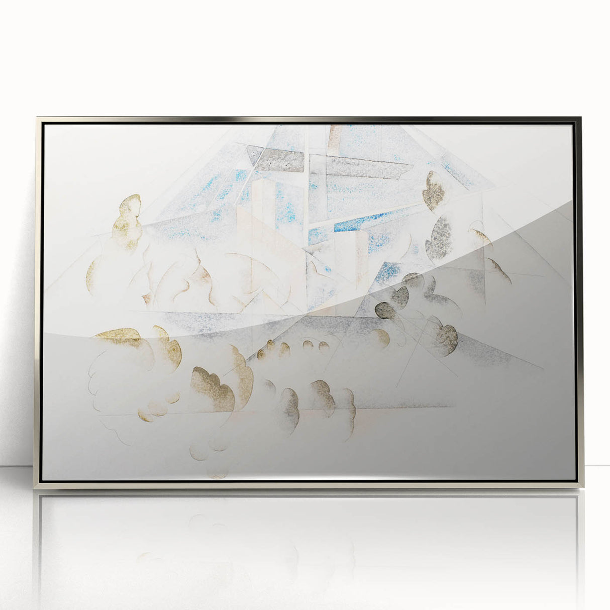 Modern Wall Art – Abstract Geometry of Masts and Foliage