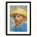 Impressionism Wall Art - Self-Portrait with Straw Hat (1887) by van Gogh