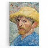 Impressionism Wall Art - Self-Portrait with Straw Hat (1887) by van Gogh
