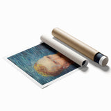 Impressionism Wall Art - Self-Portrait with Intense Blues (1887) by van Gogh