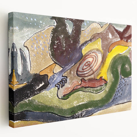 Modern Wall Art – Abstract Beach Landscape with Dynamic Colors