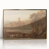 Romantic Art Prints: Kirkstall Abbey on the River Aire - Historical Wall Art
