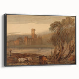 Romantic Art Prints: Kirkstall Abbey on the River Aire - Historical Wall Art