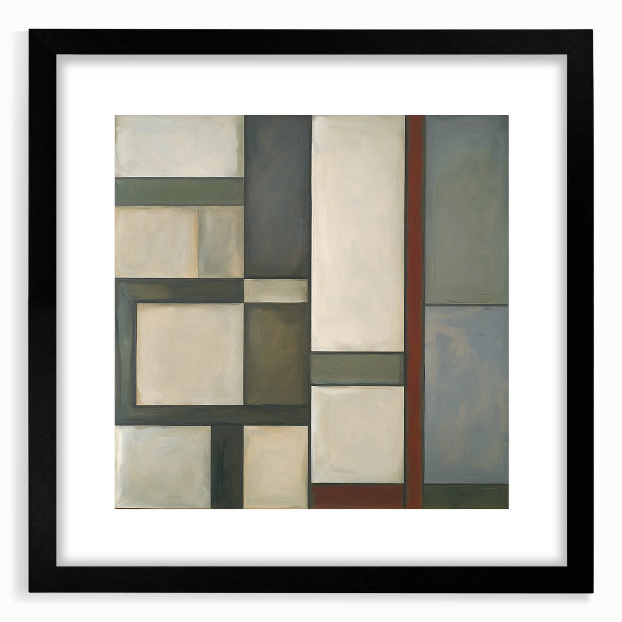 Modern Geometric Bedroom Wall Art – Light Gray and Silver