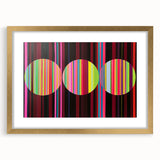 Abstract geometric frame in gold with a mat, showcasing a modern design that enhances any interior decor, ideal for contemporary art lovers and home styling.
