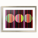 Abstract geometric frame in silver with a mat, showcasing a modern design suitable for home decor. Ideal for contemporary art lovers seeking stylish framing options.